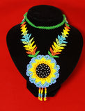 Embera Beaded  Sunflower Indigenous Necklace
