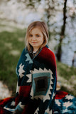 Multicolored Alpaca Wool Native Tribal Blanket
