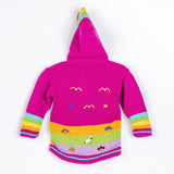 Girls Wool Knitted Sweater, Animal Jacket, Baby Cardigan