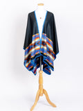 Reversible Hand-woven Pashmina Wool Poncho, Ethnic Style
