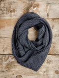 Alpaca Wool Grey Infinity Knitted Scarf