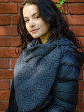 Alpaca Wool Grey Infinity Knitted Scarf