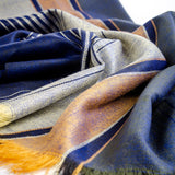 Indigo Blue Pashmina Lightweight Bohemian Scarf / Shawl
