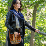 Indigo Blue Pashmina Lightweight Bohemian Scarf / Shawl