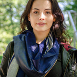 Indigo Blue Pashmina Lightweight Bohemian Scarf / Shawl