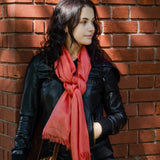 Coral Pashmina Boho Scarf / Shawl
