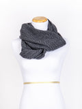 Alpaca Wool Grey Infinity Knitted Scarf