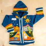 Children's Knitted Wool Sweater / Toddler Hoodie