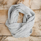 Soft Hand-Knitted Wool Infinity Scarf (Burgundy)