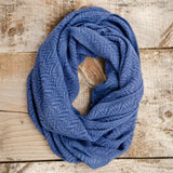 Soft Hand-Knitted Wool Infinity Scarf (Burgundy)