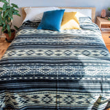 Alpaca Wool Tribal Boho Blanket (Queen)