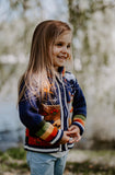 Kids Handknitted Embroidered Wool Sweater / Toddler Hoodie