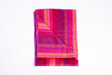 Cozy Alpaca Wool Baby Blanket, Traditionally Woven, in Pink Tones