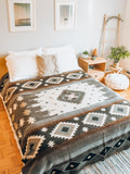 Inca Tribal Native Blanket, Warm Alpaca Wool (Queen)