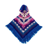 Unisex Alpaca Toddler Poncho / Boho Hoodie, Ethnic Print Cape