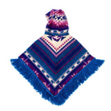 Unisex Alpaca Toddler Poncho / Boho Hoodie, Ethnic Print Cape