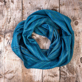 Lush Alpaca Wool Oversized Infinity Scarf (Blue)