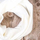 White Alpaca Wool Cozy Oversized Infinity Scarf