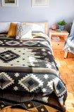 Reversible Alpaca Wool Woven Native Inca Tribal Blanket (Queen)