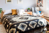 Reversible Alpaca Wool Woven Native Inca Tribal Blanket (Queen)