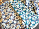 Wool Throw Blanket - Aztec Alpaca Wool Throw, Navajo Desert Blanket (Green)