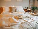 Luxurious Beige Alpaca Wool Throw Blanket, Warm Enough for Andes Mountains