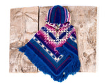 Unisex Alpaca Toddler Poncho / Boho Hoodie, Ethnic Print Cape