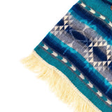Blue Unisex Alpaca Baby Poncho, Ethnic Print
