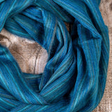 Warm Alpaca Wool Infinity Scarf, Teal
