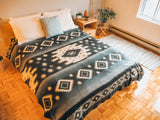 Inca Tribal Native Blanket, Warm Alpaca Wool (Queen)
