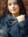 Alpaca Wool Grey Infinity Knitted Scarf