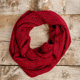 Blue Alpaca Infinity Tube Scarf, Warm Knit