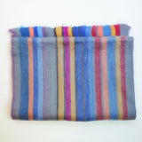 Alpaca Wol Shawl / Chic Oversized Scarf, Grey Stripes
