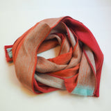 Alpaca Wol Shawl / Chic Oversized Scarf, Grey Stripes