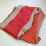 Chic Oversized Alpaca Wool Shawl / Wrap for Fall, Orange Tones
