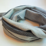 Alpaca Wol Shawl / Chic Oversized Scarf, Grey Stripes