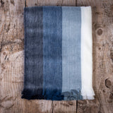 Chic Oversized White Alpaca Wool Shawl / Scarf