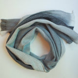 Alpaca Wol Shawl / Chic Oversized Scarf, Grey Stripes