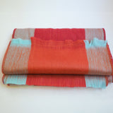 Alpaca Wool Shawl or Scarf, Grey & Lilac Stripes