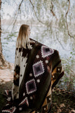 Reversible Alpaca Wool Woven Native Inca Tribal Blanket (Queen)