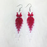 Fringe Red Dress Earrings