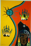 Bear Clan, Native Canadian Painting, Acrylic on Canvas