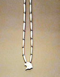 Men's Native Necklace With Eagle Pendant (Bone, Stone)