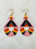 Colorful Native Beaded Tipi Earrings