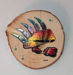 Bear Paw, Strength, Native Painting on Wood
