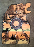 The Bear Spirit, Indigenous Painting, Acrylic and Ink-work on Board Panel