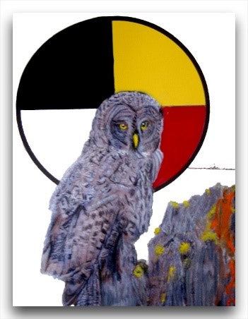 "Grey Owl", Original Native Canadian Painting