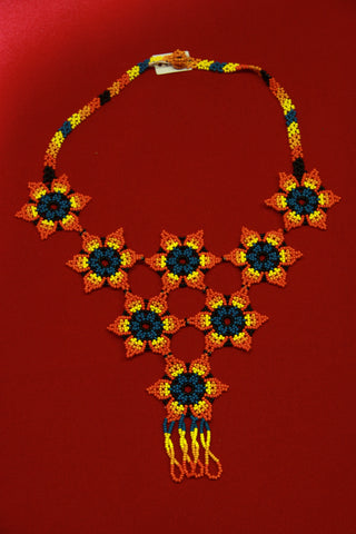 Embera Beaded Floral Indigenous Necklace