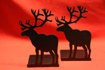 Metal Deer Book Ends, Traditional Native Canadian Home Decor (Set of 2)