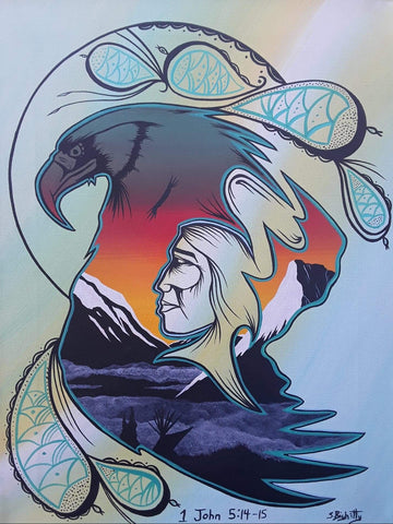 Eagle 2, Indigenous Painting, Acrylic on Canvas